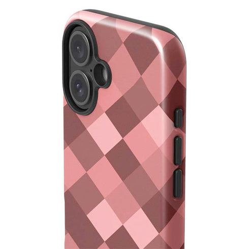 Autumn Red Geometric iPhone 16 Plus Impact Case